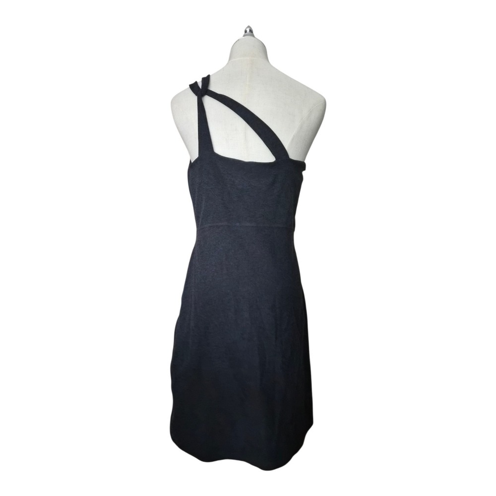 Beyond Yoga Lost Your Mind Spacedye Mini Dress XL Dark Heather Gray One Shoulder - Picture 5 of 9